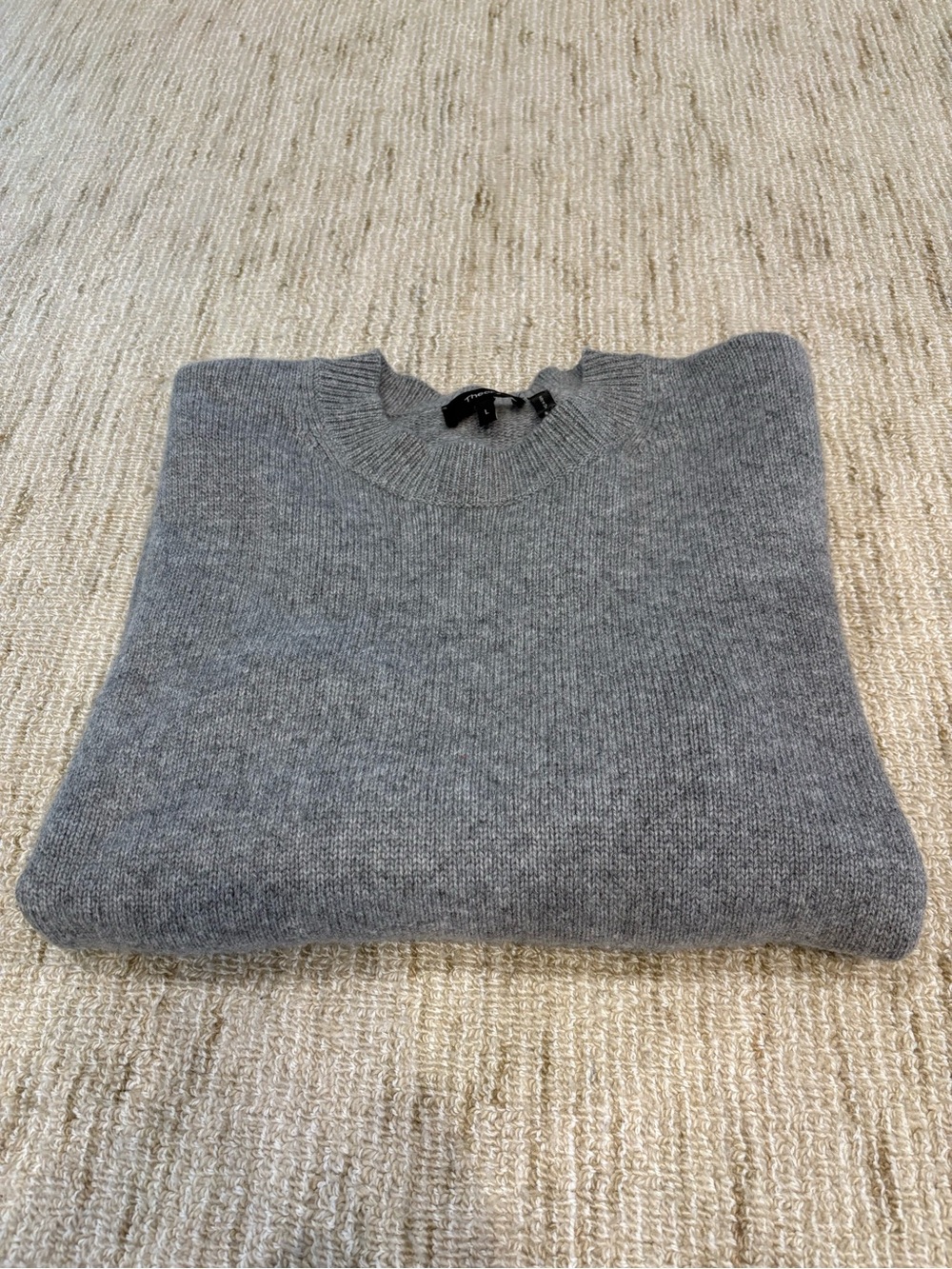 Theory Crewneck Sweater in Heather Gray